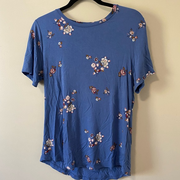 Floral Blue T-Shirt - Picture 1 of 3